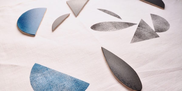 Collection Motif FORMS pour tissu et papier peint personnalise imprimés à la main par Inkree