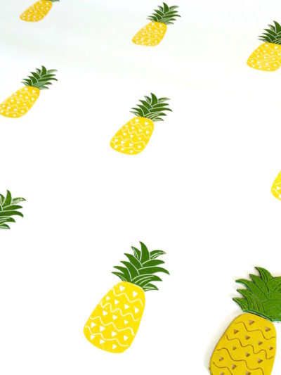 Papier peint Ananas fabrication artisanale made in France Inkree
