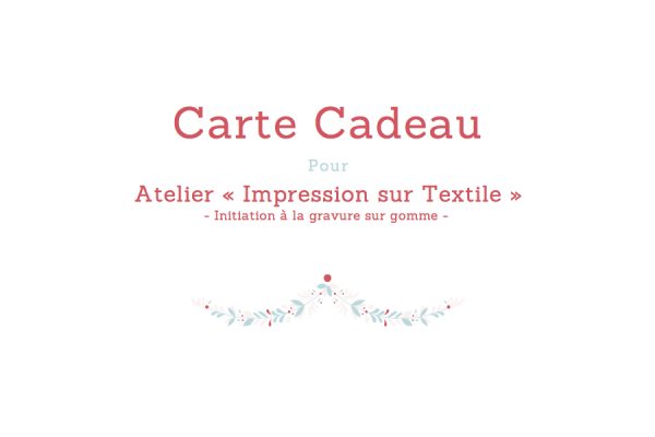 Carte Cadeau Impression sur textile