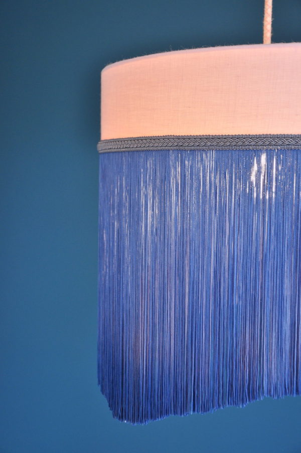 abat jour à franges longues diagonale inkree