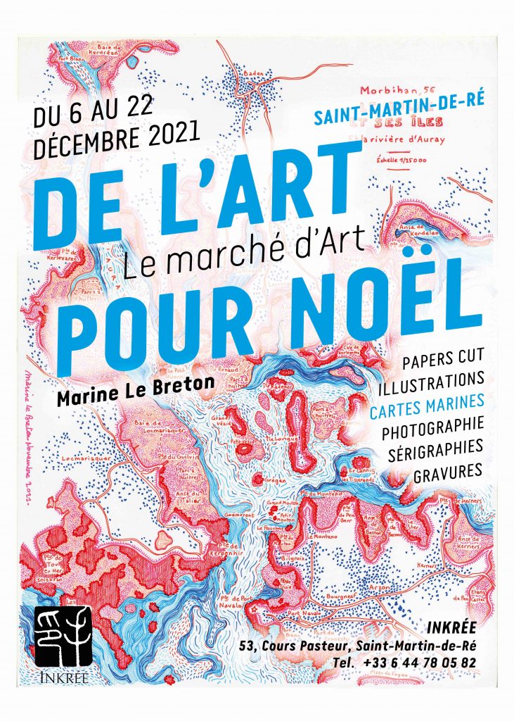 marché d'art de noël à Saint Martin de Ré par Art Inkrée