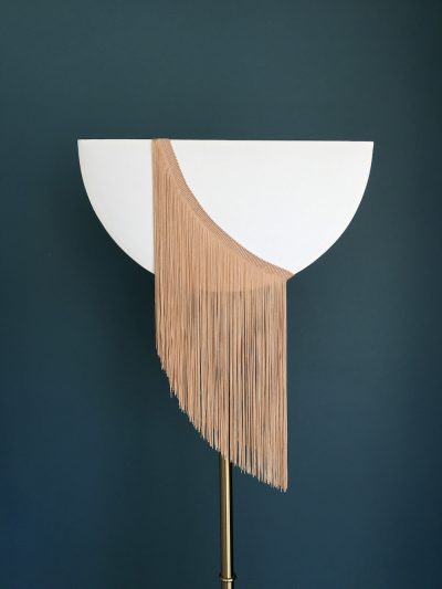 Abat-jour Lune inspiration année 50 fabriqué à la main par l'atelier Inkrée