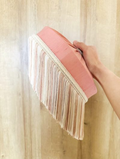 Abat-jour dome droit rose création sur-mesure par Atelier Inkrée